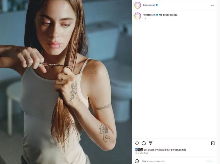 La nueva publicación de Tini que llamó la atención.