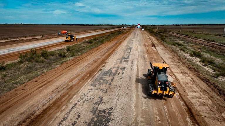 La obra para la autopista de ruta 19.