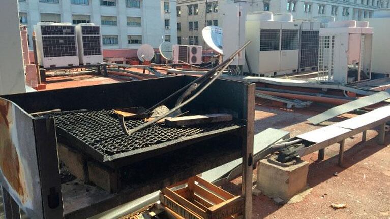 La "otra Rosada" sobre la terraza de la Casa de Gobierno