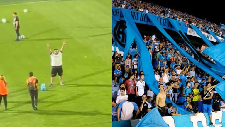 La ovación de la gente de Belgrano a un hincha en el entretiempo.