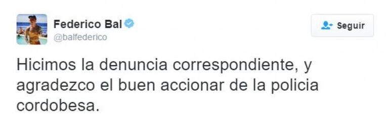 La palabra de Fede Bal, tras la pelea en Carlos Paz