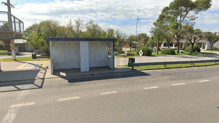 La parada de colectivo donde ocurrió la tragedia.