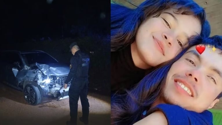 La pareja iba en moto cuando fue chocada por una camioneta.