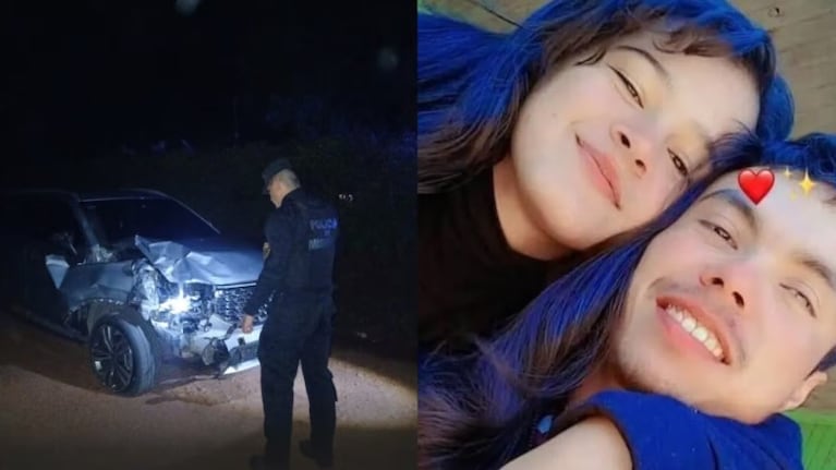 La pareja iba en moto cuando fue chocada por una camioneta.