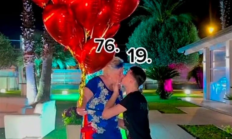 La pareja tiene 57 años de diferencia de edad.