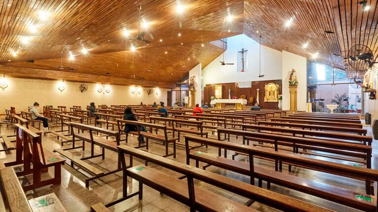 La parroquia San Antonio de Padua de Las Heras, donde ocurrieron los abusos.