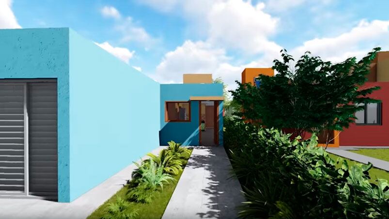 La parte exterior de una vivienda tipología 3 del programa. / Foto: Gobierno de Córdoba