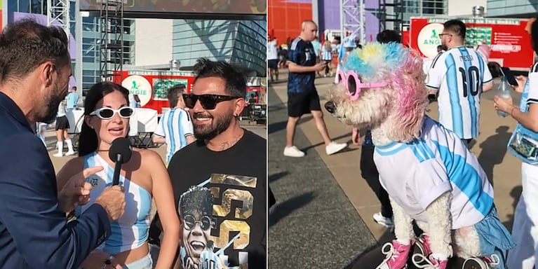 La perrita cordobesa disfrutó de un partido de Argentina en el Mundial.