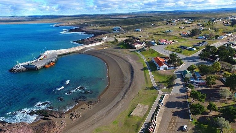 La pintoresca localidad de Camarones, Chubut.