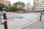 La plaza homenaje se quedó sin protección contra el vandalismo.