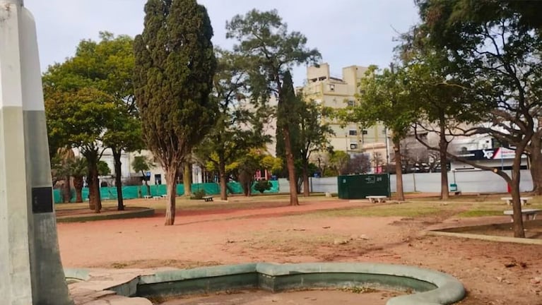 La plaza Rafael Núñez antes de ser renovada.