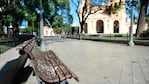 La Plaza San Martín, en tiempos de cuarentena. Foto: Lucio Casalla/ElDoce.tv