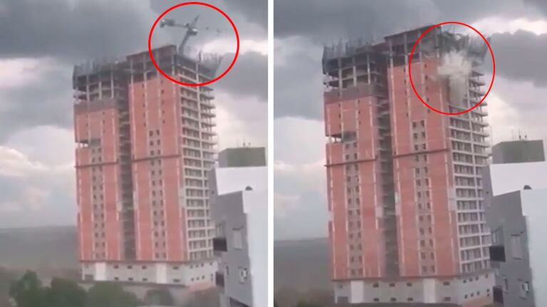 La pluma estaba en el techo de un edificio de 15 pisos.