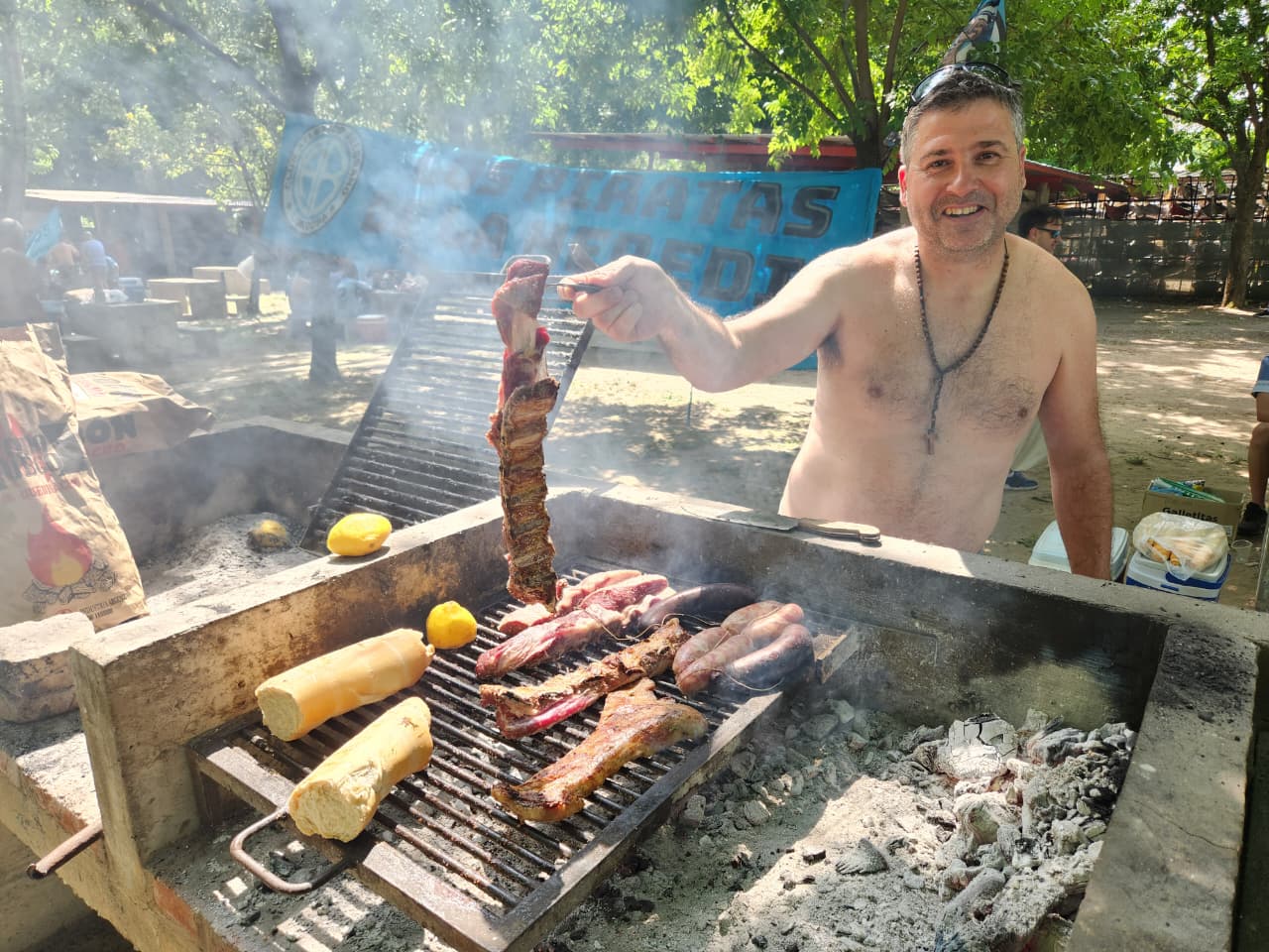 La previa de los hinchas de Belgrano en Rosario