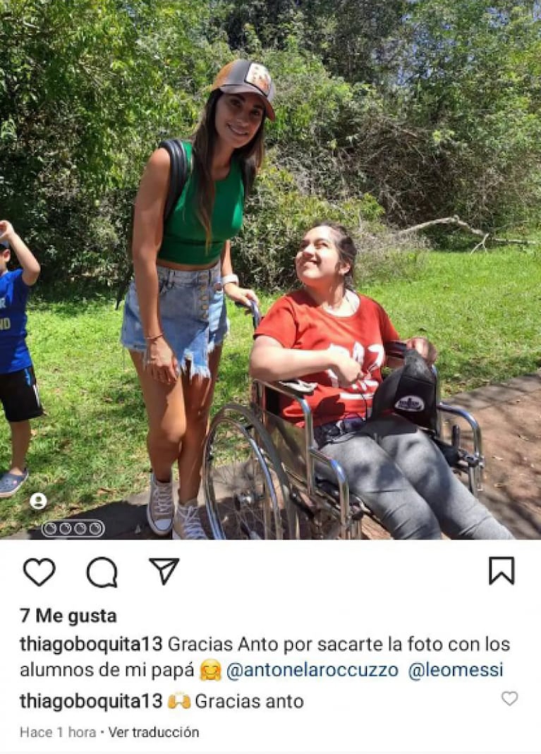 La primera foto de Antonela Roccuzzo en las Cataratas del Iguazú