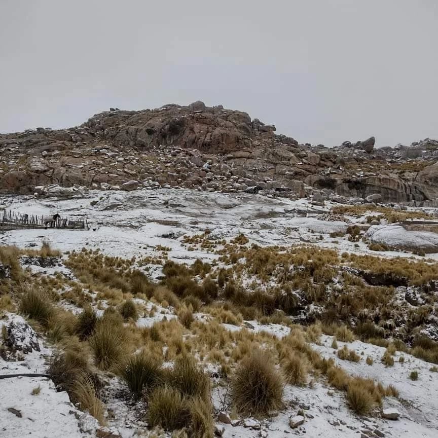 La primera nevada del invierno llegó a Córdoba.