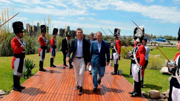 La primera visita de Macri en el 2018.