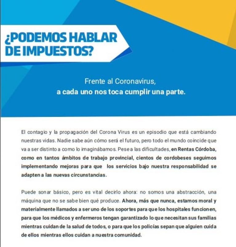 La Provincia define campaña para mantener pago de impuestos