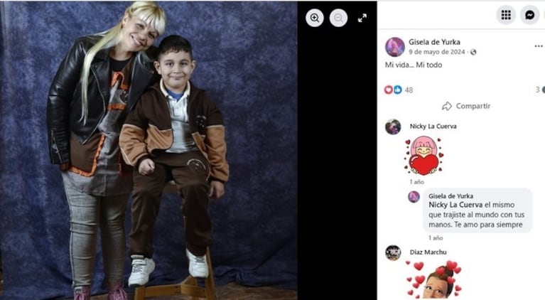 La publicación en Facebook de la mujer fallecida.