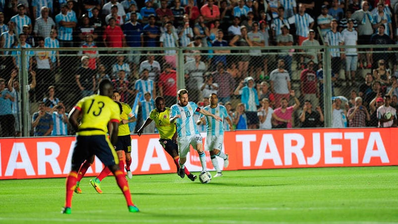 La Pulga fue la inmensa figura del triunfo de la Selección. Foto: AP.