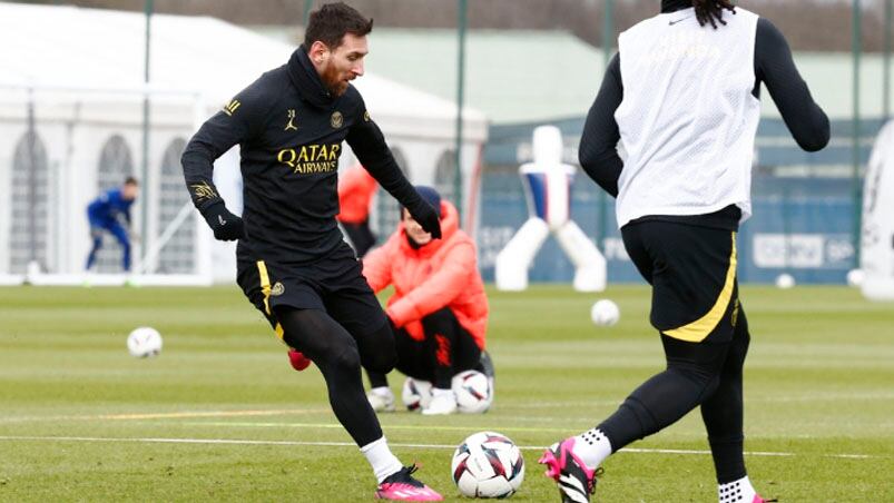 La Pulga volvió a entrenar con el PSG este miércoles. 