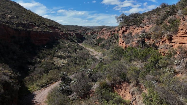 La quebrada propone paisajes exóticos en Córdoba.