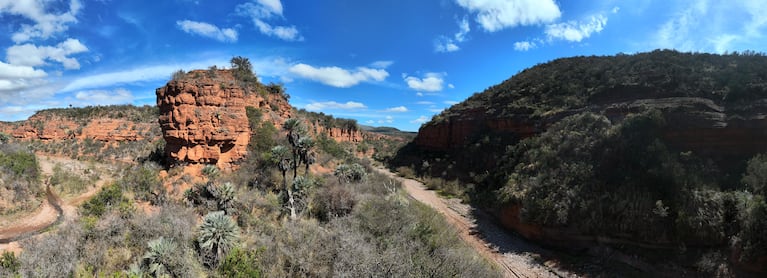 La quebrada propone paisajes exóticos en Córdoba.