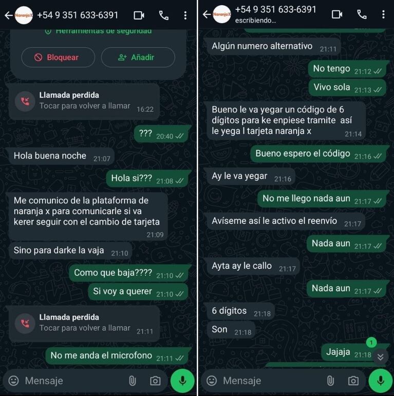 La quisieron estafar por WhatsApp y descubrió al delincuente por un insólito detalle