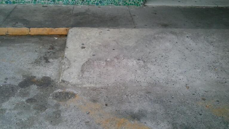 La rampa está carcomida
