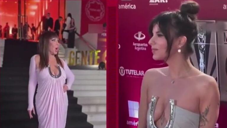 La reacción de Moria Casán cuando vio a Gimena Accardi con el mismo vestido que ella