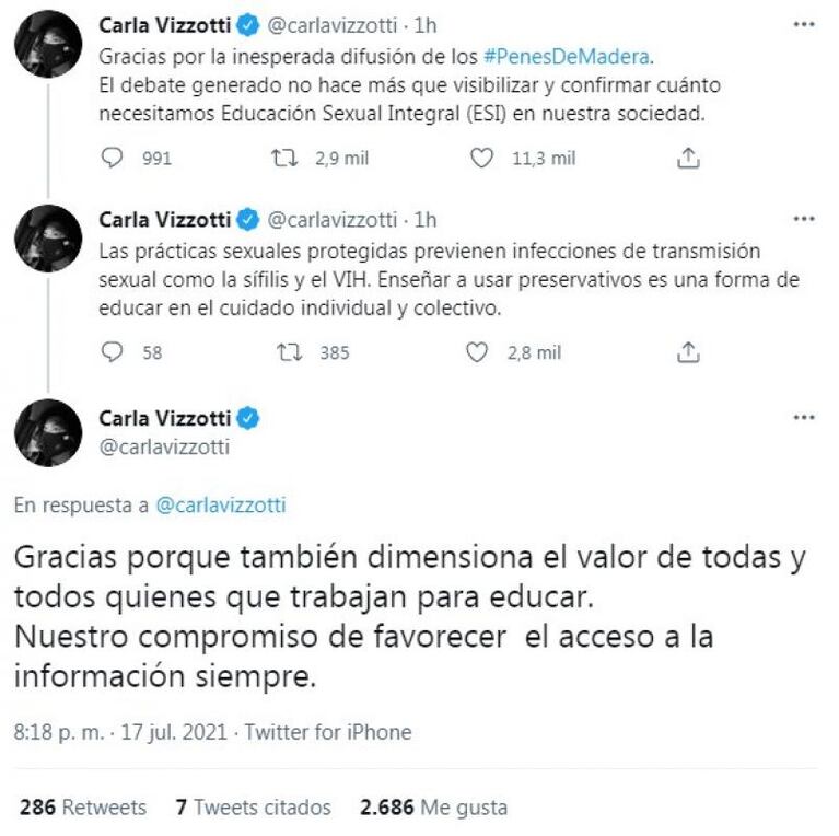 La reacción de Vizzotti tras las críticas por la compra de penes de madera por $13 millones