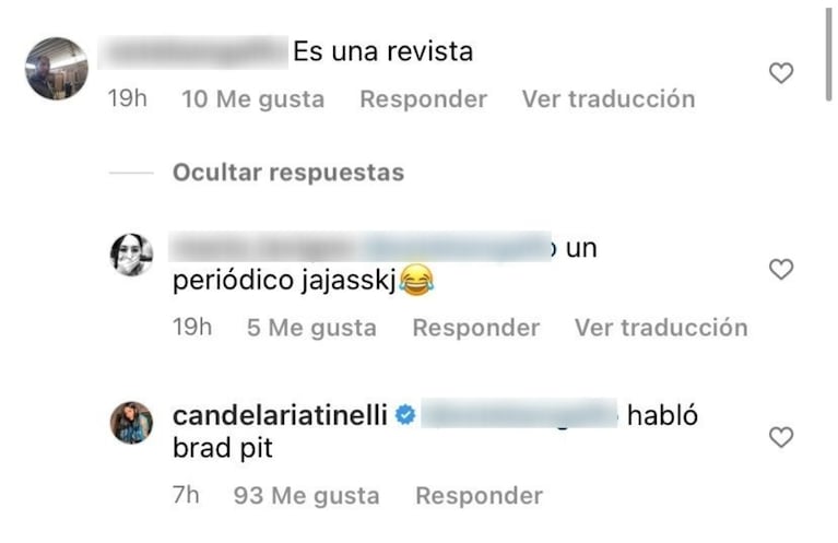 La respuesta de Cande Tinelli a los haters