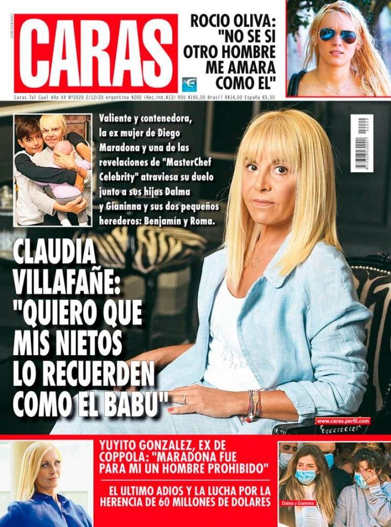 La respuesta de la revista Caras por la polémica tapa de Claudia Villafañe