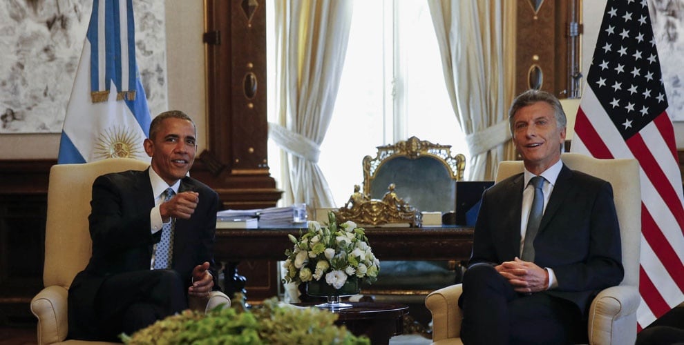 La reunión entre Obama y Macri en la Casa Rosada.