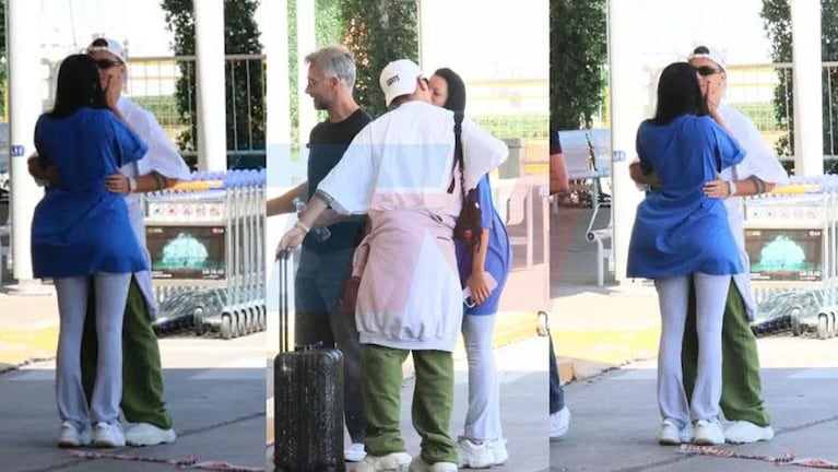 La romántica despedida de Oriana Sabatini y Paulo Dybala en el aeropuerto de Ezeiza