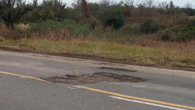 La ruta 10 llena de baches