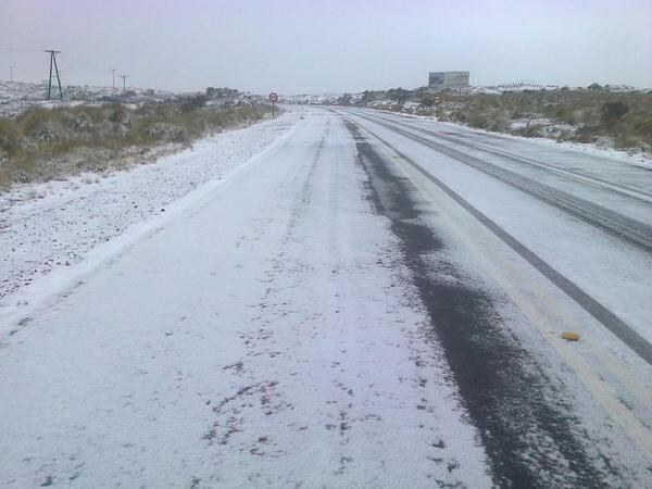 La ruta con nieve. Foto: Juan Negretti.