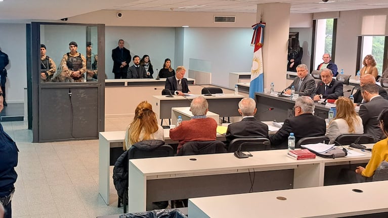 La sala acondicionada para el juicio de Carmona.