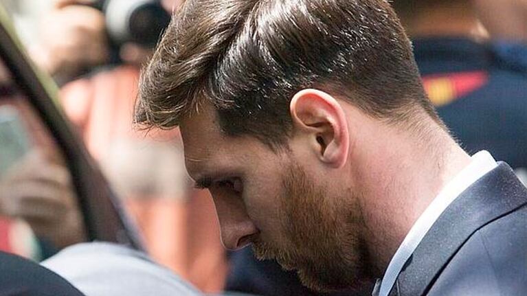 La salida de Lio Messi de la Audiencia Nacional.