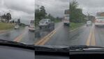 La secuencia de temerarias maniobras de un automovilista.