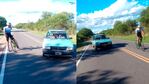 La secuencia quedó filmada por uno de los ciclistas.