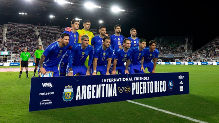 La Selección argentina ante Puerto Rico en Miami.