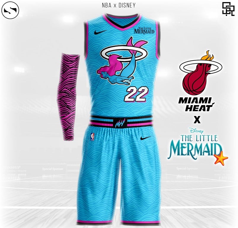 La Sirenita se metió en la camiseta de Miami Heat.