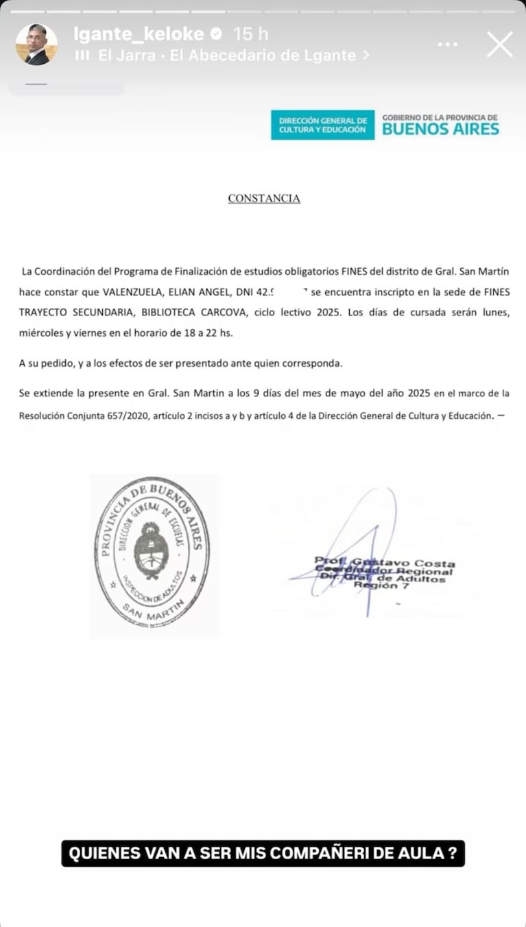 La sorpresiva decisión de L-Gante sobre su educación a poco de ponerle freno a su carrera