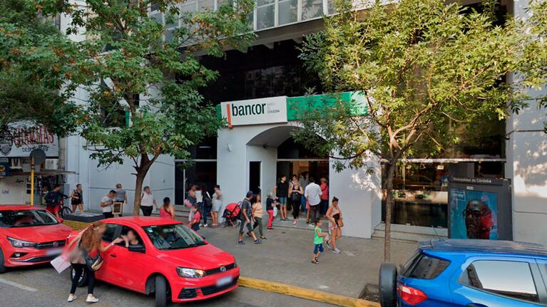 La sucursal de Bancor en el centro de Córdoba.