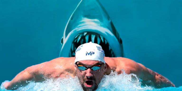La tecnología evitó que Phelps, el tiburón de Baltimore, corriera peligro.