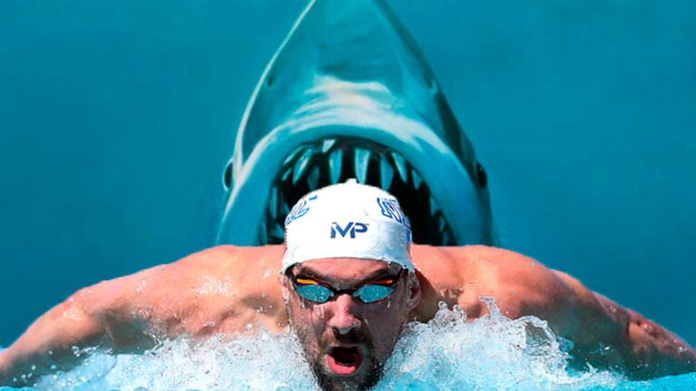 La tecnología evitó que Phelps, el tiburón de Baltimore, corriera peligro.
