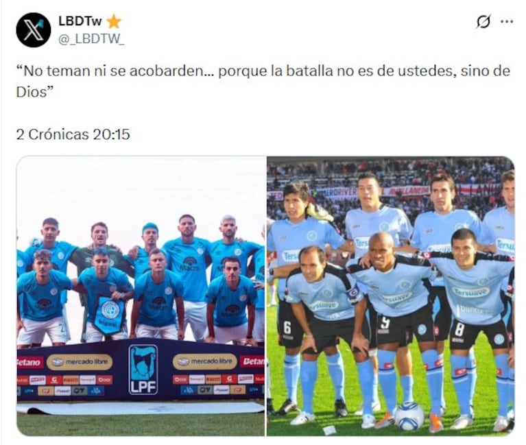 La tendencia viral en las redes sociales afines a Belgrano.