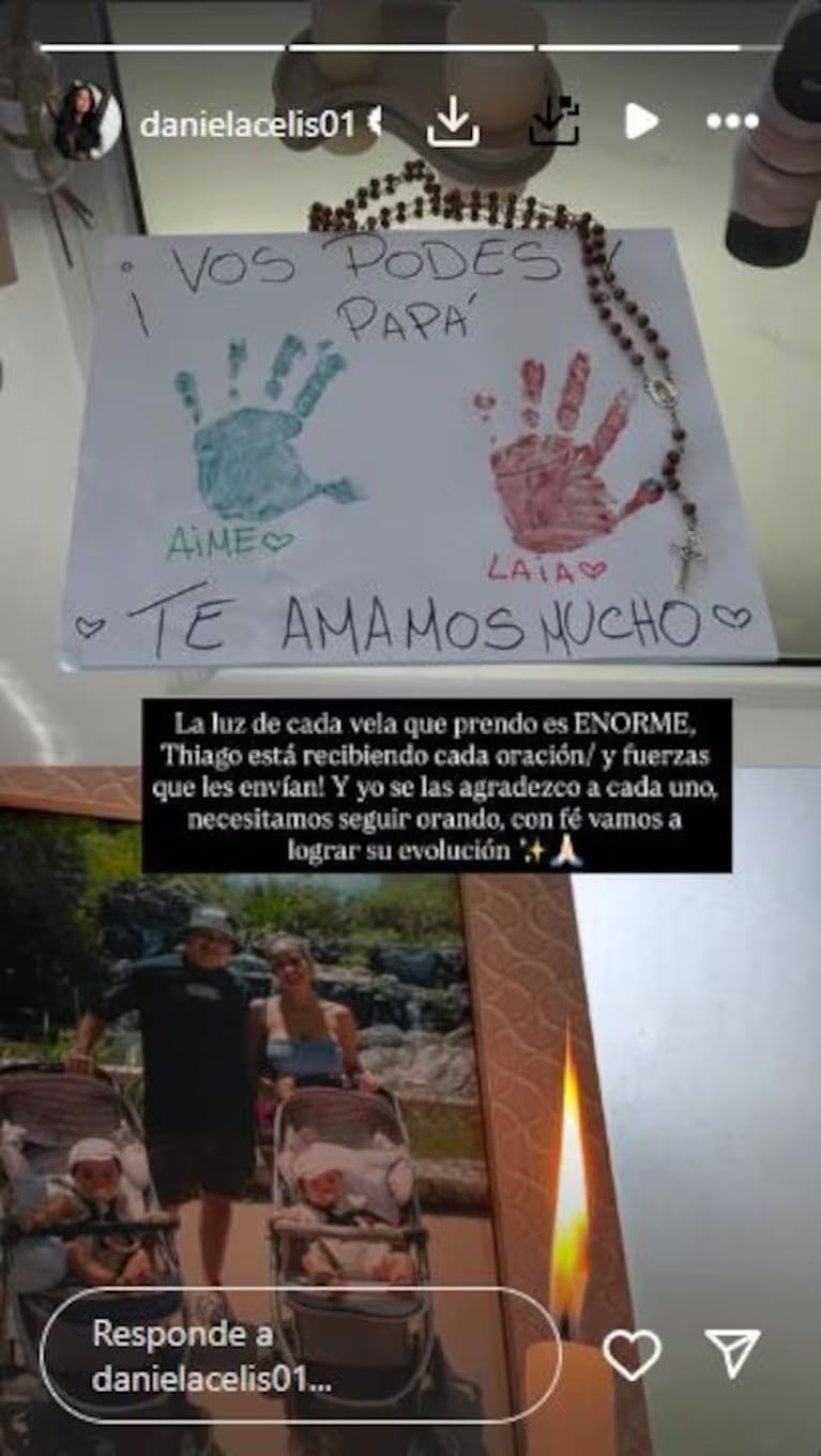 La tía hizo público el conmovedor de las mellizas, hijas de Thiago.