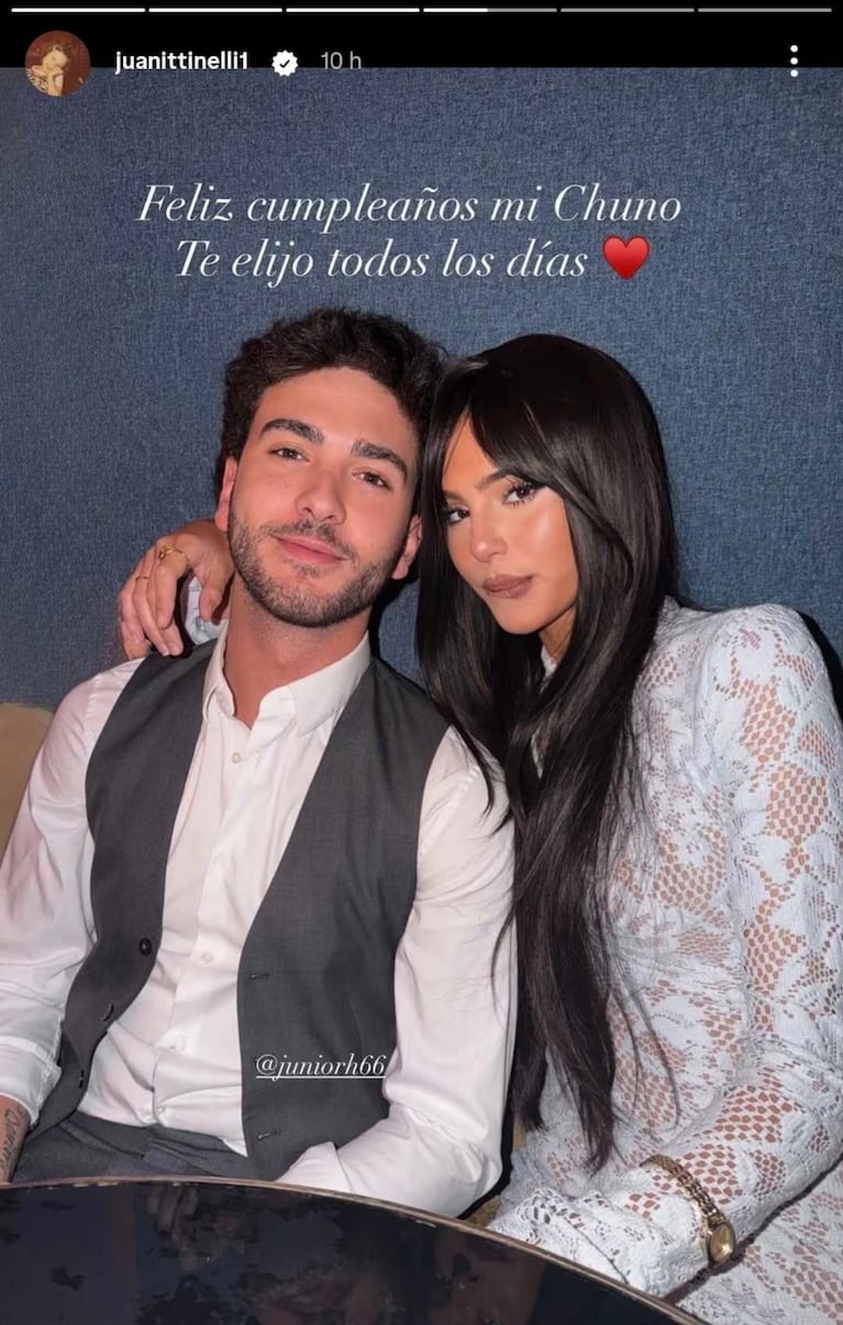 La tierna foto con la que Juana Tinelli blanqueó su noviazgo con un gastronómico de 20 años